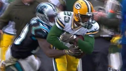Packers Damarious Randall intercepts Cam Newton