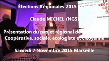 Claude-MICHEL  / Elections régionales  PACA/Meeting / 1er décembre 2015 / Marseille