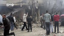 غارة للطيران الحربي تستهدف الاحياء السكنية في دوما بالغوطة الشرقية 7-11-2015