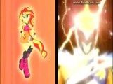 Zyuden Sentai Kyoryuger KyoryuGold Henshin Split Screen MLPEG Rainbow Rocks Sunset Shimmer