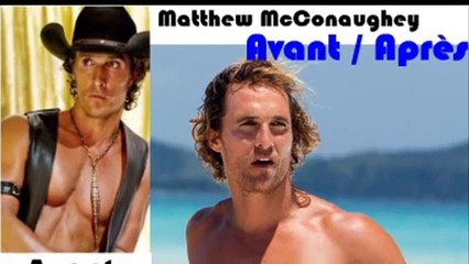 Matthew McConaughey Avant et après son rôle à DALLAS BAYERS CLUB.