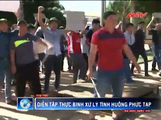 Cảnh sát Bảo vệ và Cơ động Đắk Lắk diễn tập thực binh