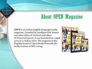 Open Magazine Advertisement
