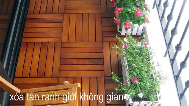 Trang Trí Ban Công Căn Hộ Chung Cư Với Sàn Gỗ Tự Nhiên Ngoài Trời