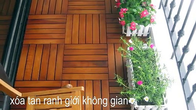 Trang Trí Ban Công Chung Cư Với Sàn Gỗ Tự Nhiên Ngoài Trời