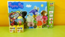 Peppa Pig Play Doh and Clay Figures Compilation Surprise Eggs Dough Shopkins Surprize Qube