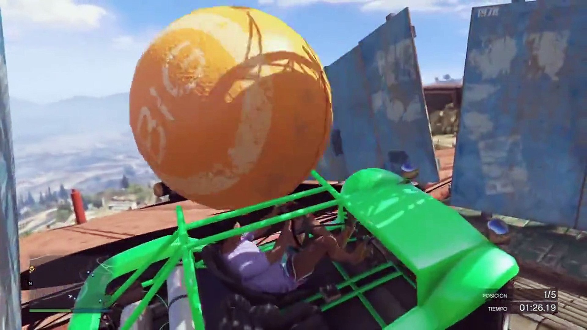 BUM!! PELOTAZO!! - Gameplay GTA 5 Online Funny Moments (Carrera GTA V PS4)