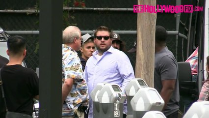 Justin Bieber Films A Commercial For Lyft In Beverly Hills 10.16.15 - TheHollywoodFix.com