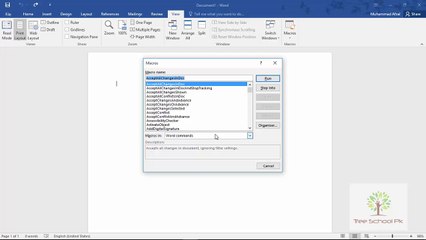 List Comand in Word 2016
