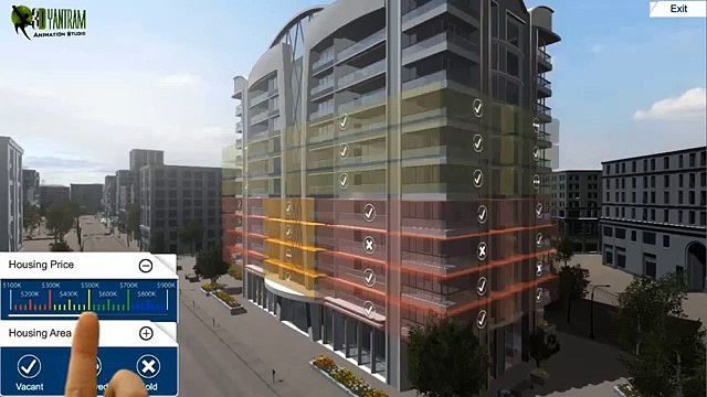 Architectural Virtual Reality experience for touch screen, VR Glasses & google cardboard