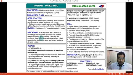 PozeMet Pocket Info Training By Dr. Syed Qasim
