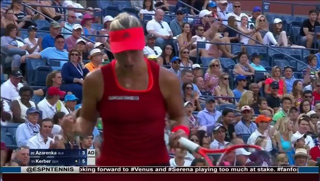 MATCH OF THE OPEN Victoria Azarenka vs Angelique Kerber US OPEN 2015 R3