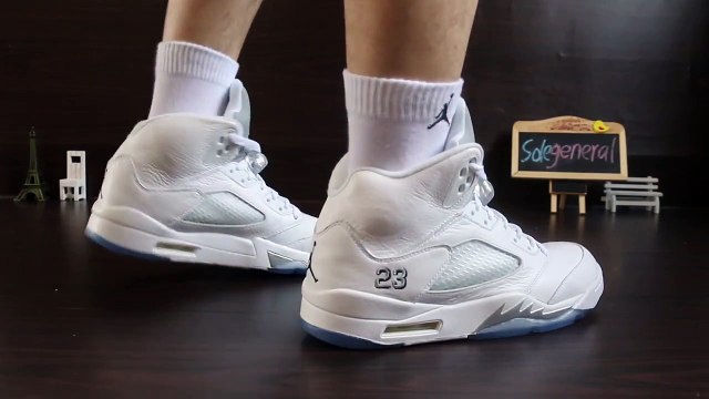 HD_Review_Authentic Air Jordan 5 Retro White_Metallic Silver Cheap for wholesale