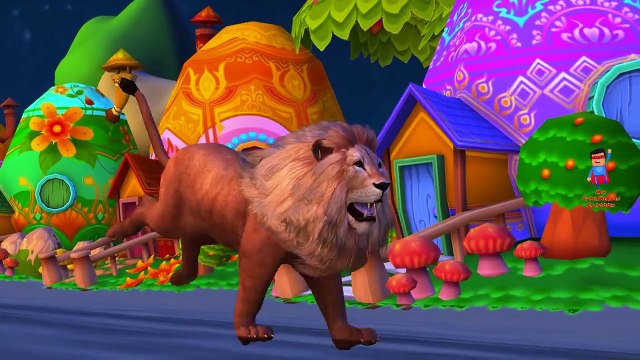 Lion Cartoons Singing Finger Family Rhymes And Wee Willie Winkie Children Nursery Rhymes