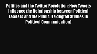 Politics and the Twitter Revolution: How Tweets Influence the Relationship between Political