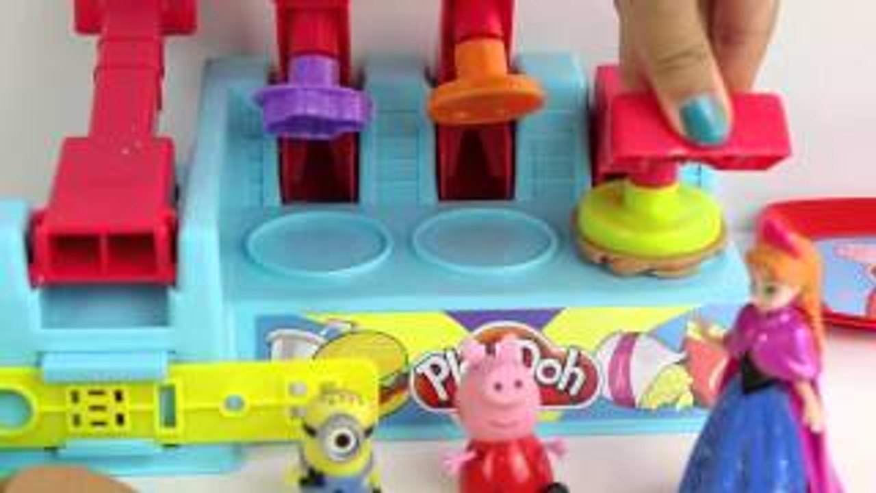 Play Doh BURGER set Frozen Peppa Pig Minions French Fries play dough food creations