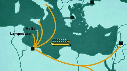 Migration routes to Europe