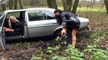 2 girls stuck