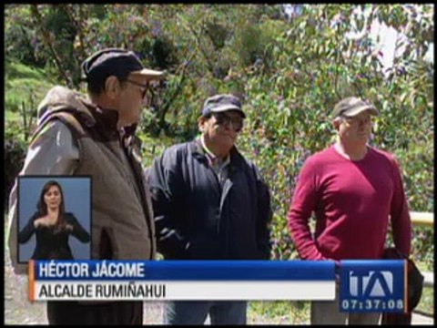 Alcalde del cantón Rumiñahui anuncia construcción de un muro para desviar lahares