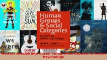 Human Groups and Social Categories Studies in Social Psychology Ebook Free
