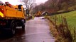 Torrential rain causes hazardous driving conditions in Cumbria, UK