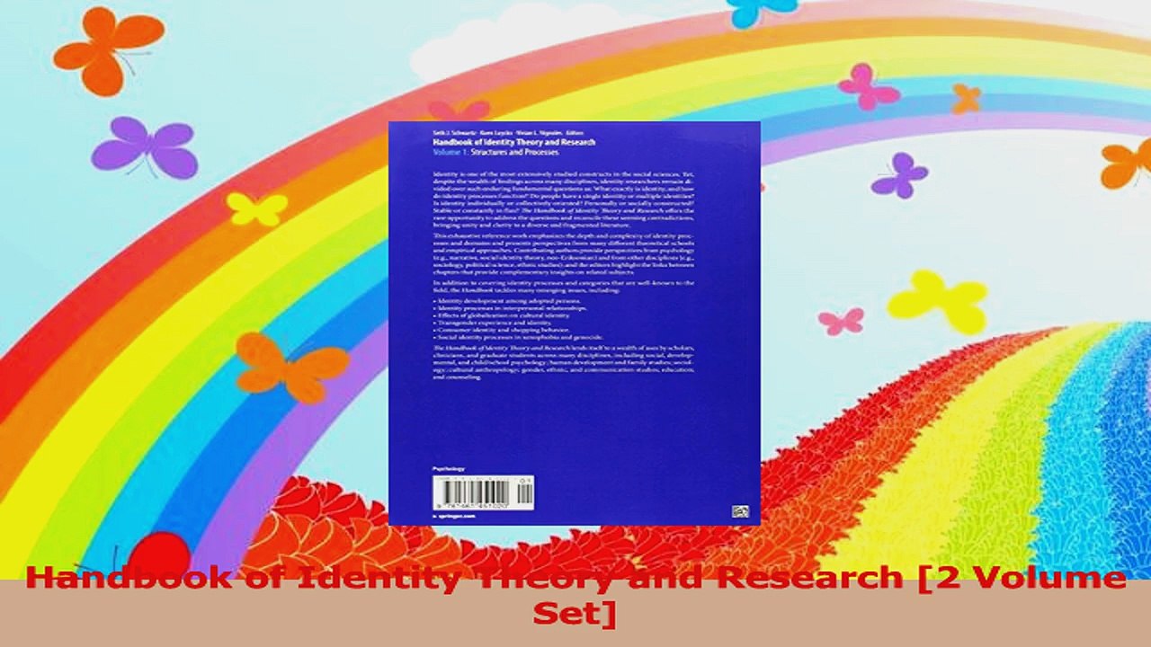 Handbook of Identity Theory and Research 2 Volume Set Ebook Free