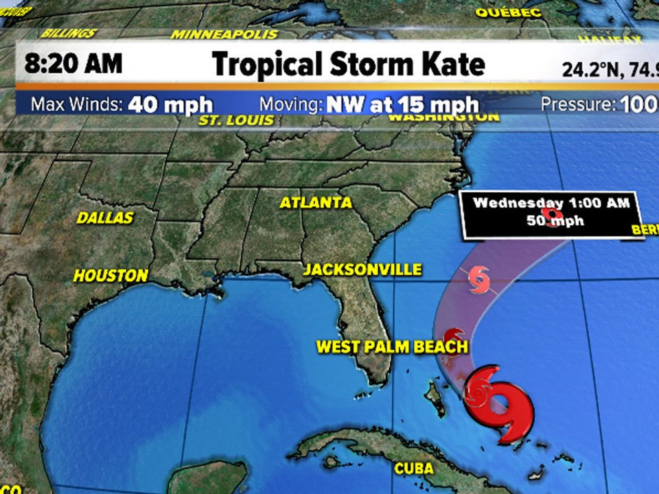 Tropical Storm Kate forms