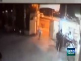 CCTV Footage of Cracker Attack on Imambargah in Karachi