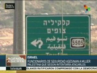 Cisjordania: oficiales israelíes asesinan a joven palestina