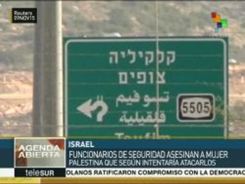Cisjordania: oficiales israelíes asesinan a joven palestina