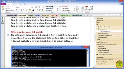 writing  logic operators in visual studio