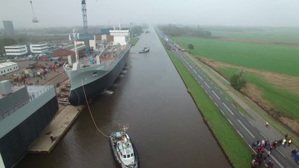 Quand on met à l'eau un paquebot de 7200 tonnes et 109 mètres de long