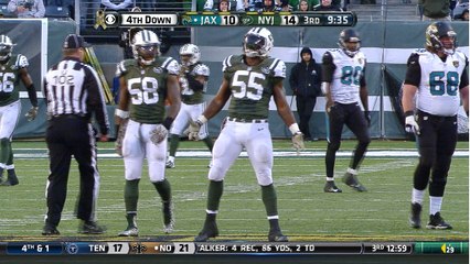 Jets Lorenzo Mauldin sacks Jaguars Blake Bortles on 3rd down