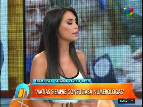 Sabrina Ravelli contó intimidades de Matías Alé