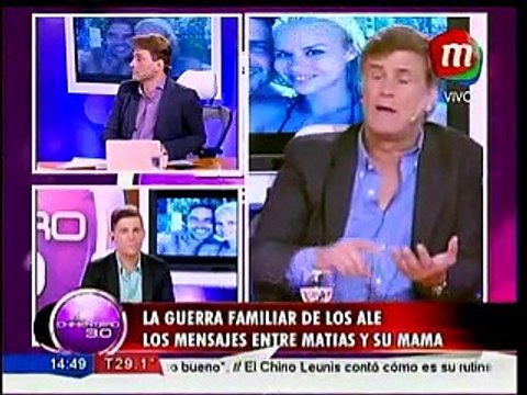 Los mensajes entre Matías Alé y su mamá