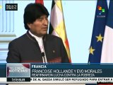 Francia: Evo Morales y Hollande reafirman lucha contra la pobreza