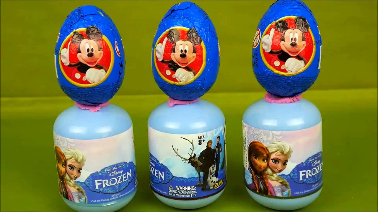 Disney Frozen surprise toys vs Mickey Mouse surprise eggs special edition