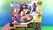 Transformers Optimus Prime Dragon Track Race and MegaTron by HobbyKidsTV