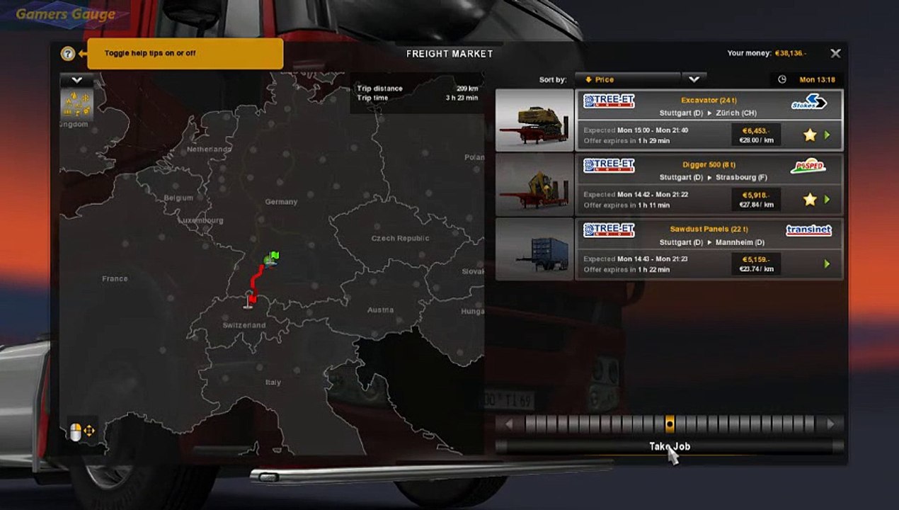 Euro Truck Simulator 2 - #24a IVECO Stralis, Excavator, Stuttgart - Zurich