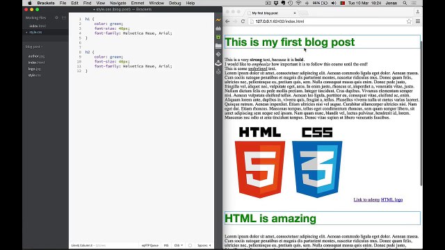 18 Starting to make our webpage pretty text Create a Responsive Website using html5 and css3