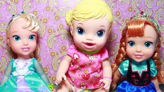 Baby Alive & Frozen Elsa Disney Princess Anna Dolls How To Make DIY RAINBOW LOOM Charms Br