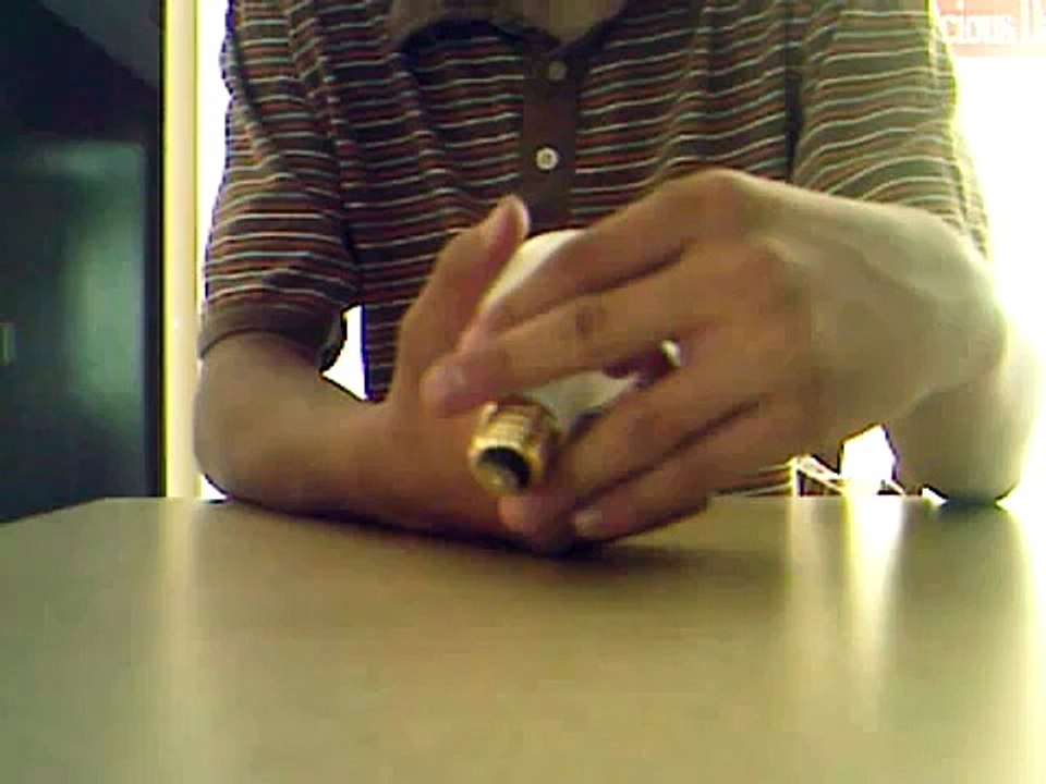 Kinetic energy makes a lightbulb light up magic trick