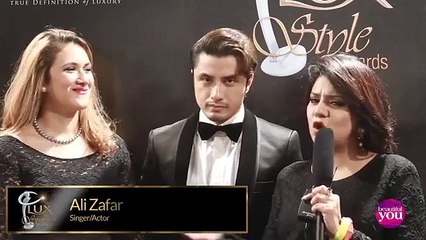 Lux Style Awards 2015 Backstage with Ali Zafar with Wife - Glam Guppien
