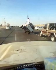 Arab Man Faceplants On The Highway In Stunt Gone Wrong-Funny Entertainment Videos-by Funny Videos Collection