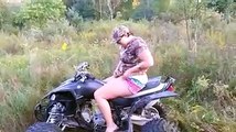 Redneck Girl Attempts To Cross a Creek On An ATV-Funny Entertainment Videos-by Funny Videos Collection