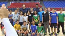 Deux pros avec les jeunes de la Mairie de Paris