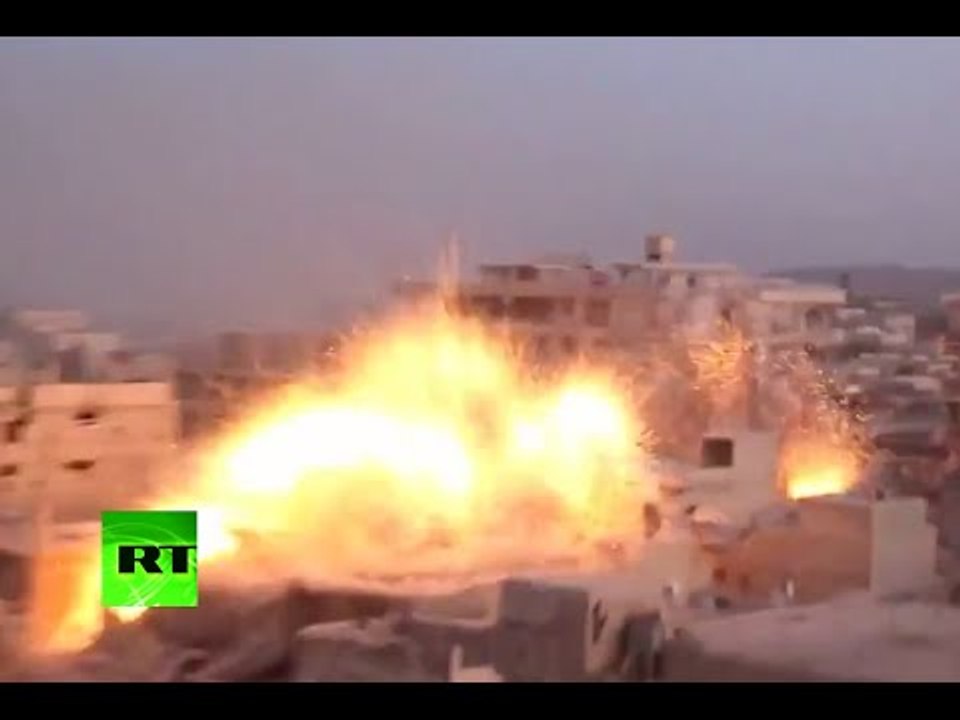 Airstrike cam: Bombs rain down on supposed jihadist hideout in Syria