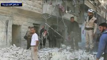 الدفاع المدني يؤكد إسقاط قنابل عنقودية بريف حلب