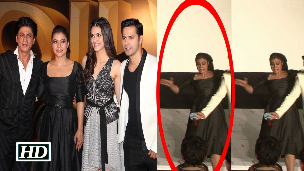 Kajol Falls From Stage At Dilwale Trailer Launc...