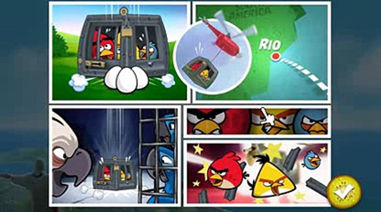 The First Episode of Angry Birds Rio Smugglers Den 30 Levels Game